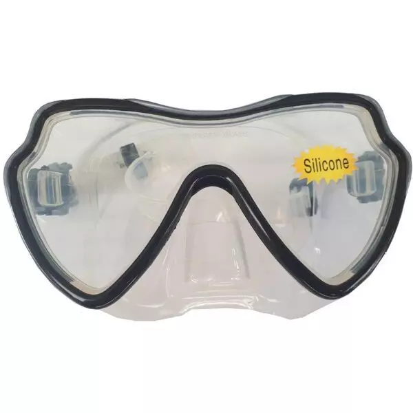 Spartan:Escubia Apnoe ochelari de scafandru din silicon - negru
