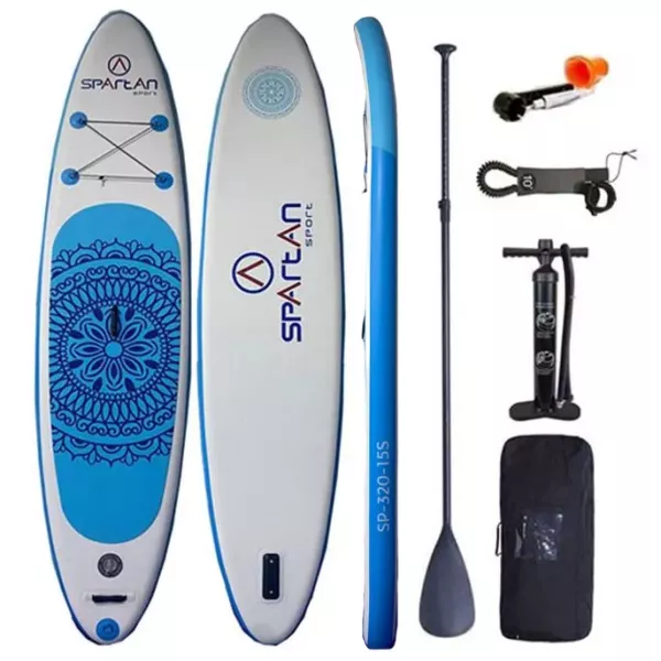 Spartan: Set de SUP de culoare albastru-alb - 320 cm