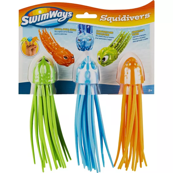 SquiDivers: Animăluțe subacvatice de 17 cm - 3 piese, jucărie pentru piscină