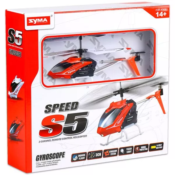 Syma S5 távirányítású helikopter - narancssárga - CSOMAGOLÁSSÉRÜLT