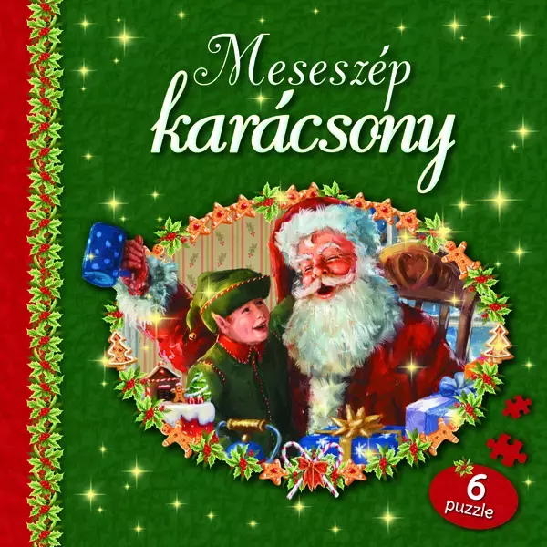 Crăciun fabulos - carte pentru copii în lb. maghiară cu 6 puzzle