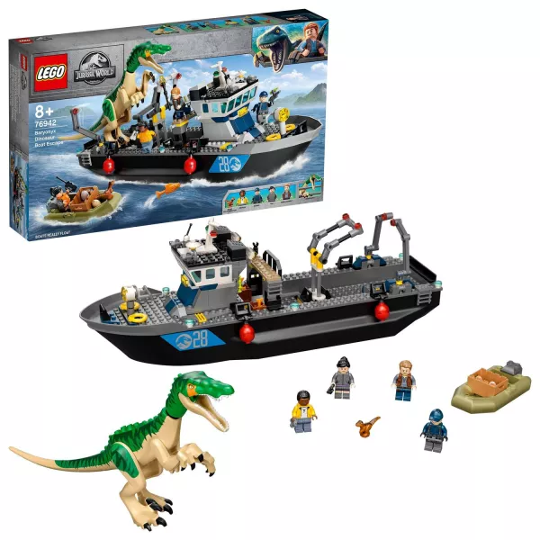 LEGO Jurassic World: Evadarea cu barca a dinozaurului Baryonyx - 76942