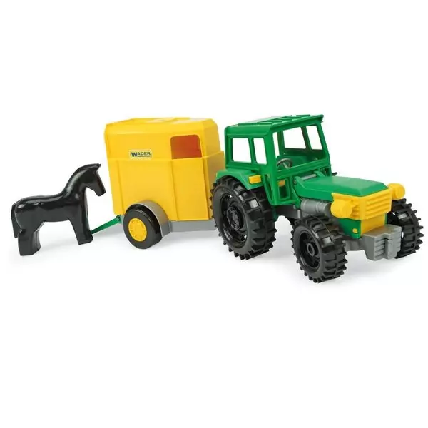 Wader: Farmer traktor lószállító utánfutóval