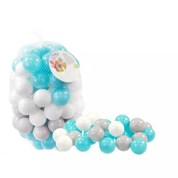 Műanyag labda csomag, 6 cm - 100 darabos, pasztell színek