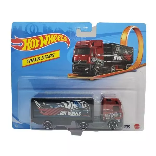 Hot Wheels Track Stars: Mercedes-Benz Actros kamion - fekete
