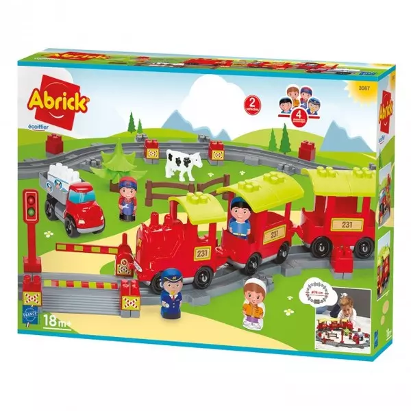 Abrick: Set de joacă Cale ferată cu figurine