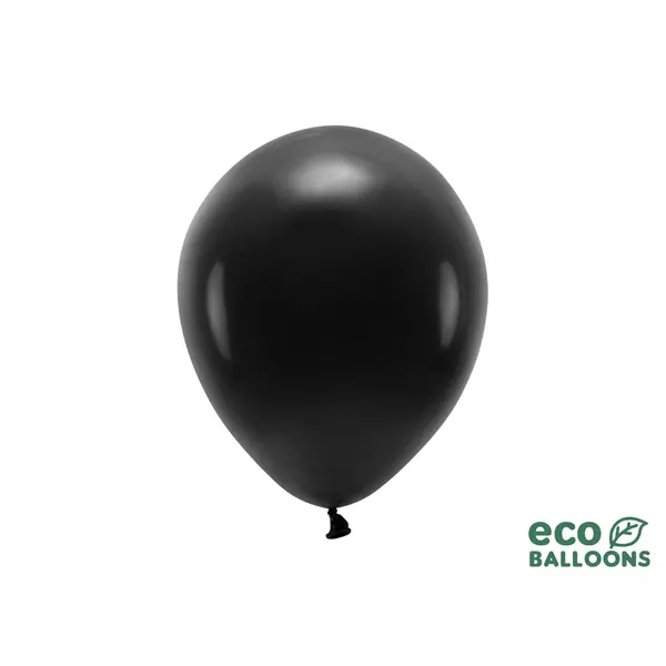 Környezetbarát lufi, fekete, 10 db - 26 cm