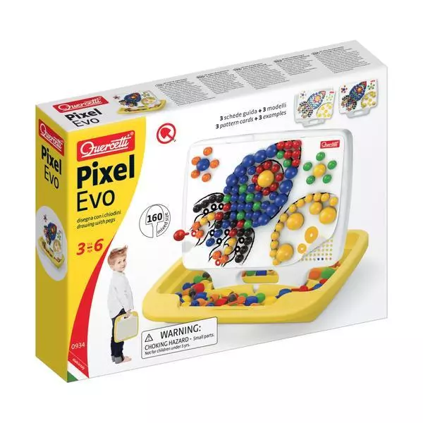 Quercetti Pixel Evo: Set de joacă în gentuță - 160 de piese