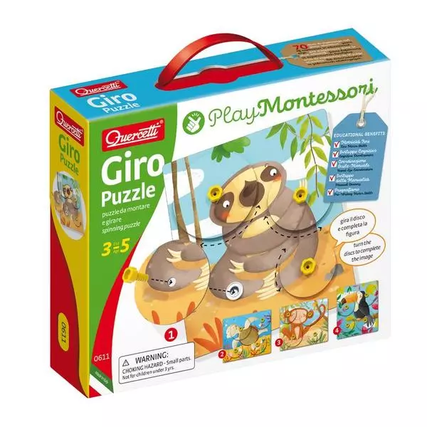 Quercetti Montessori: Giro - puzzle creativ pentru copii
