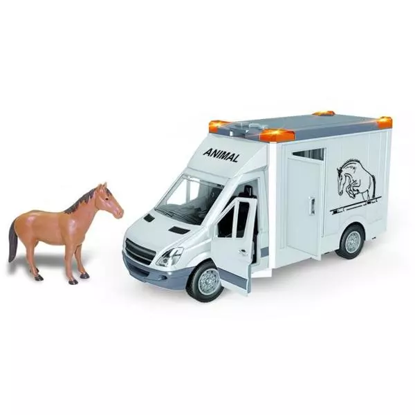 ToyToyToy: Zenélő és világító lószállító autó lóval