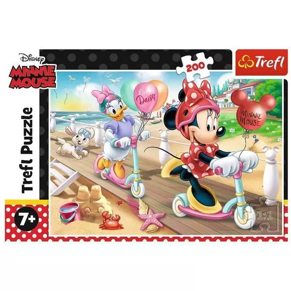 Trefl: Minnie Mouse Distracție la plajă - puzzle cu 200 de piese