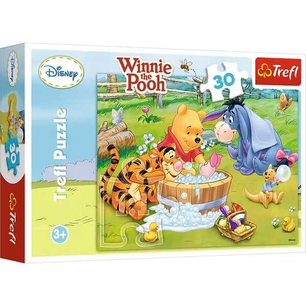 Trefl: Winnie the Pooh, Piglet la băiță - puzzle cu 30 de piese