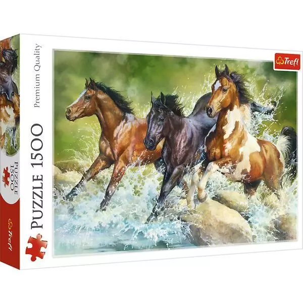 Trefl: Trei cai sălbatici - puzzle cu 1500 piese
