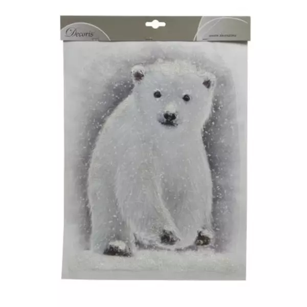 Karácsonyi ablakmatrica - jegesmedve
