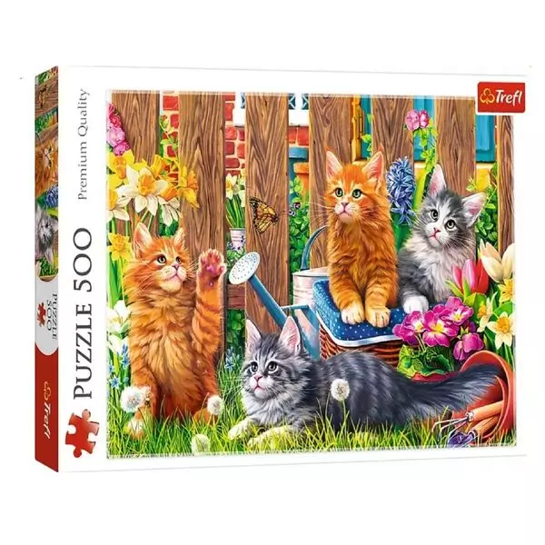 Trefl: Cicák a kertben puzzle - 500 darabos