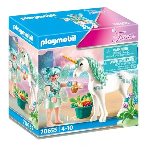 Playmobil: Zână hrănitoare cu unicorn - 70655