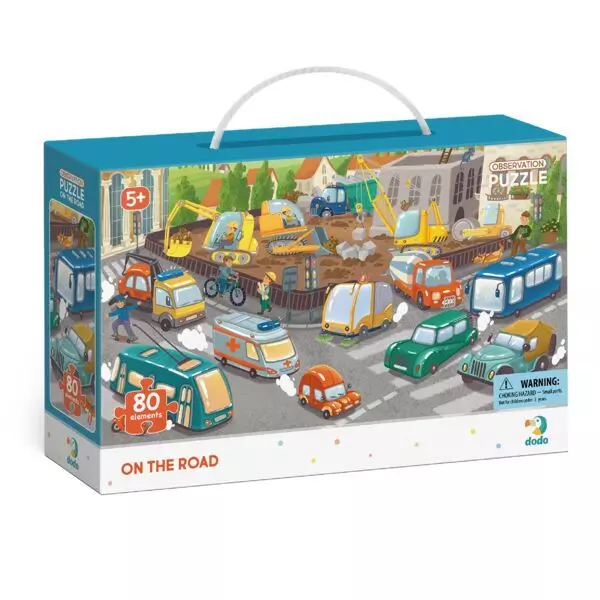 Dodo: Figyeld meg! Városi közlekedés puzzle - 80 darabos