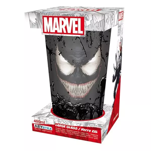 Marvel: Venom mintás XXL üvegpohár - 400 ml