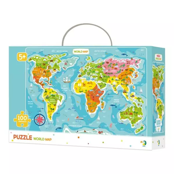 Dodo: Harta lumii - puzzle cu 100 de piese