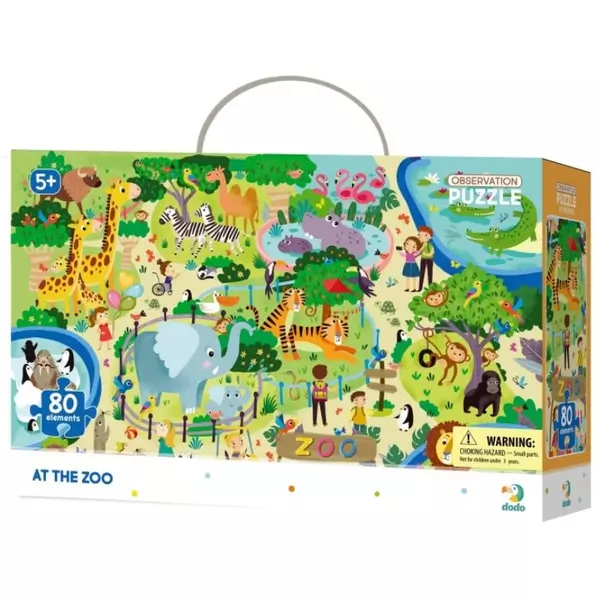 Dodo: Urmărește cu atenție! Grădina zoologică - puzzle cu 80 de piese