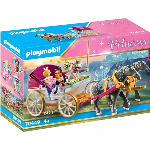 Playmobil: Princess Trăsură cu prinț și prințesă - 70449