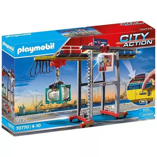 Playmobil: Macara de marfă cu container - 70770