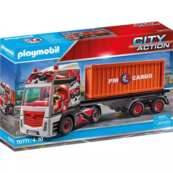 Playmobil: Camion cu container de marfă - 70771