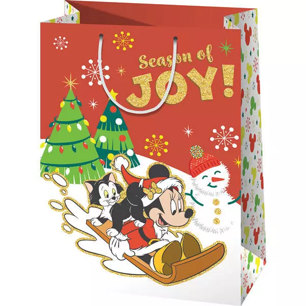 Minnie Mouse: Pungă cadou cu sclipici - 40 x 20 x 55 cm