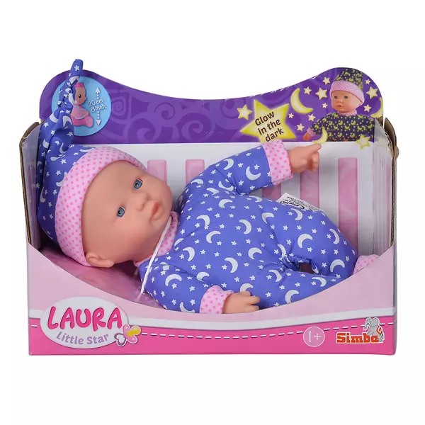 Păpușa Laura Little Star cu pijama fluorescentă