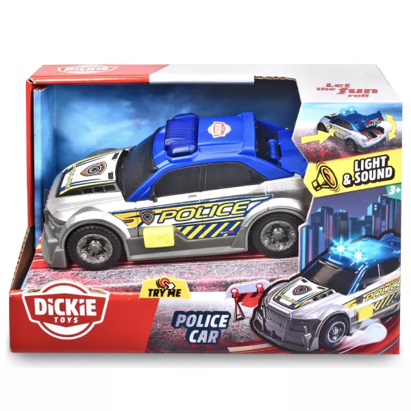 Dickie: Mașină de poliție cu lumină și sunet - 15 cm