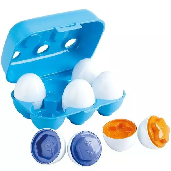 Playgo: Szivárvány formaválogató tojások