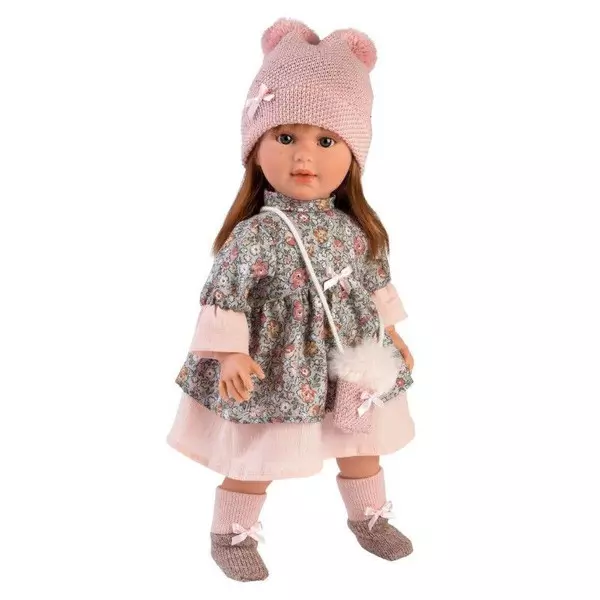 Llorens: Martina kislány baba rózsaszín kistáskával - 40 cm