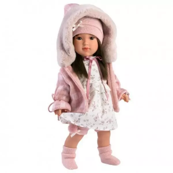 Llorens: Sofia kislány baba kapucnis pulóverben - 40 cm