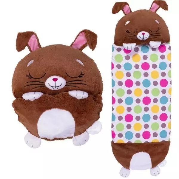 Happy Nappers: 2 az 1-ben hálózsák és párna - Beeples, a barna nyuszi - 137 cm