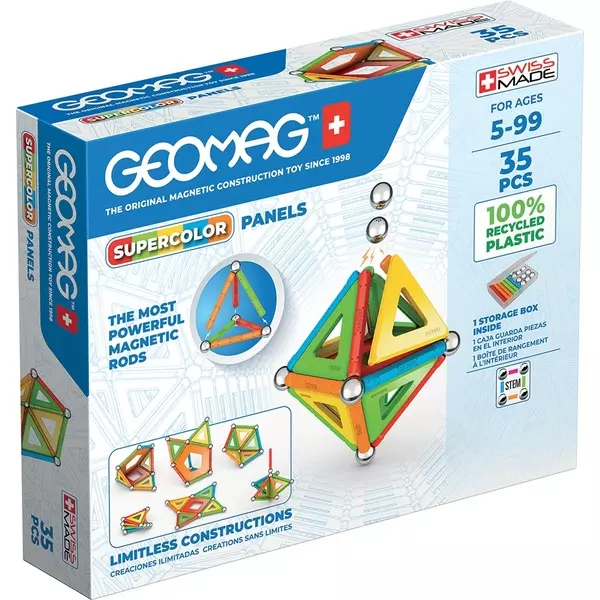 Geomag Supercolor: Recycled - set cu 35 de piese