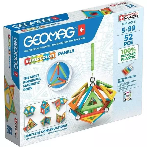 Geomag Supercolor: Recycled - set cu 52 de piese