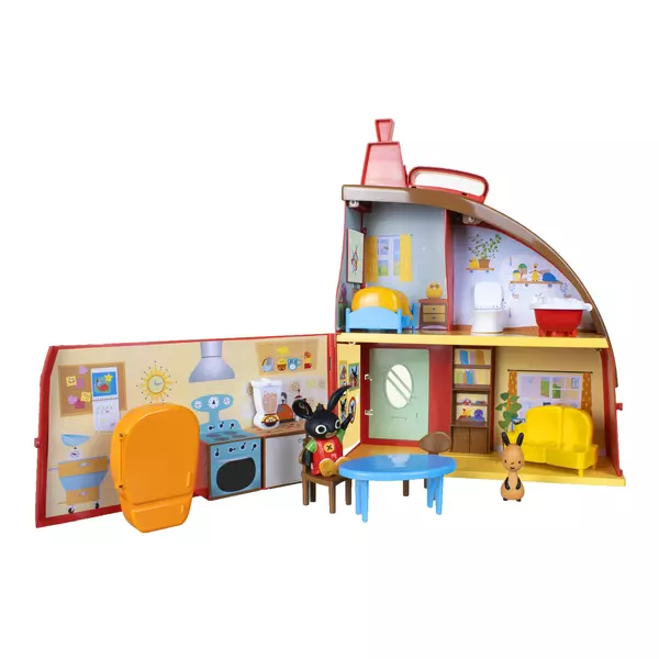 Bing și prietenii: Set de joacă Casa lui Bing cu 2 figurine - 9 piese
