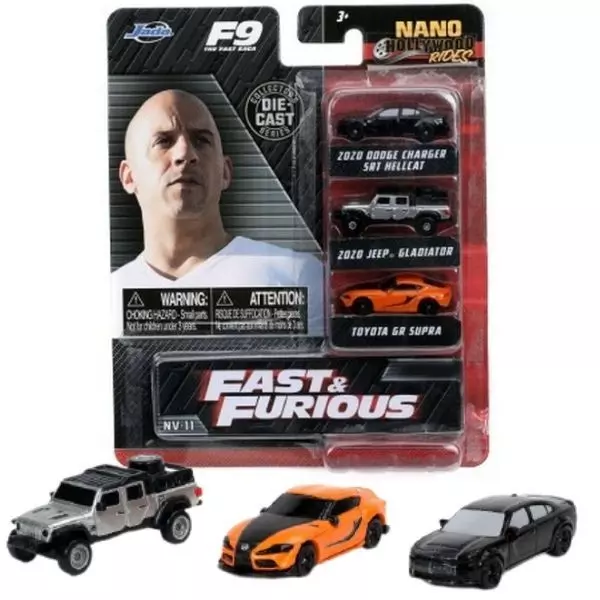 Fast and Furious: Set de 3 nano mașinuțe