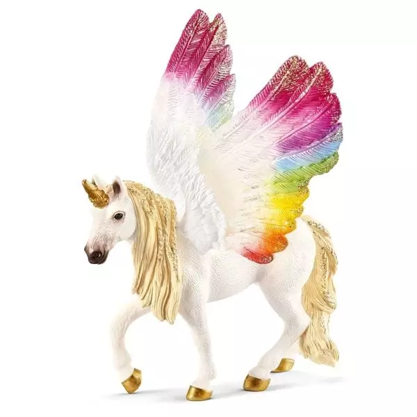 Schleich: Figurină unicorn Curcubeu înaripat - 70576