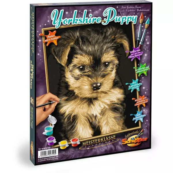 Schipper: Pictură pe numere - portret de câine Yorkshire Terrier