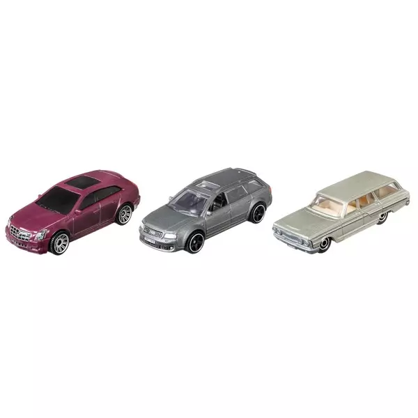 Matchbox: Set de 3 mașinuțe - MBX Wagons