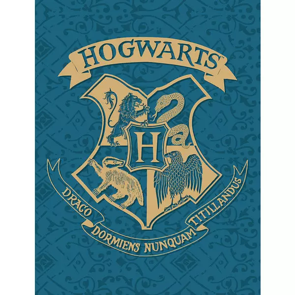 Harry Potter: Pătură polară cu model stema Hogwarts