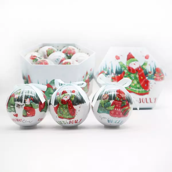 Set de 14 globuri de crăciun - cu model elfi de pădure