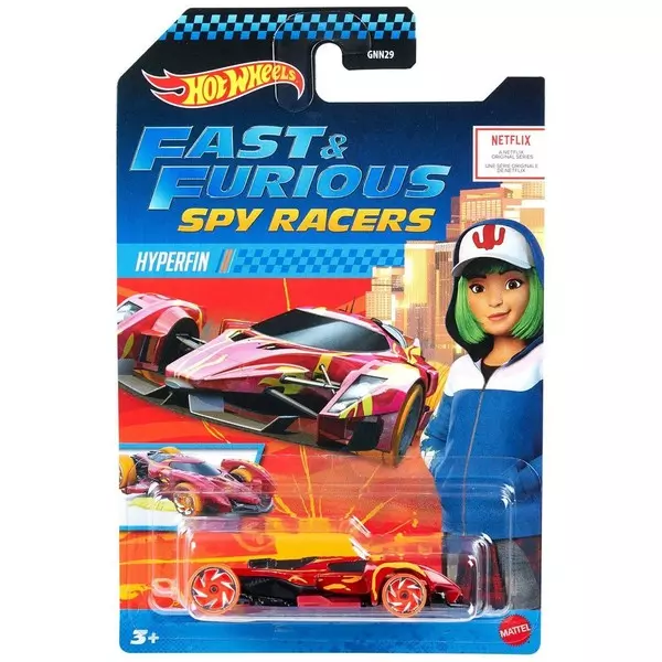 Hot Wheels: Fast and Furious Spy Racers kisautó - Hyperfin, sárga