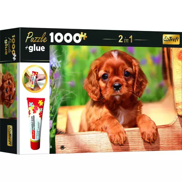 Trefl: Kölyök kutya puzzle - 1000 darabos + ragasztó