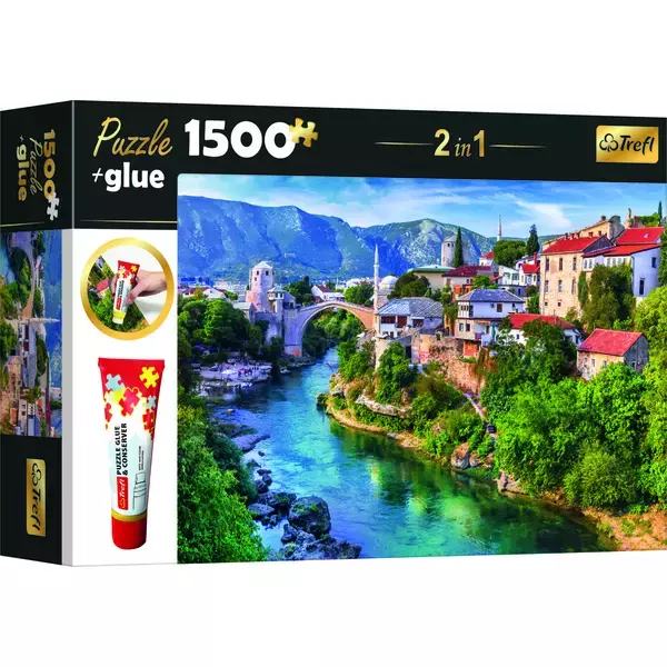 Trefl: Mostar - puzzle cu 1500 de piese + adeziv cadou