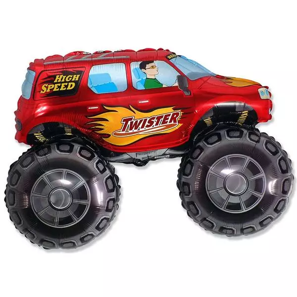 Monster trucks fólia lufi - 60 cm, csomagolt