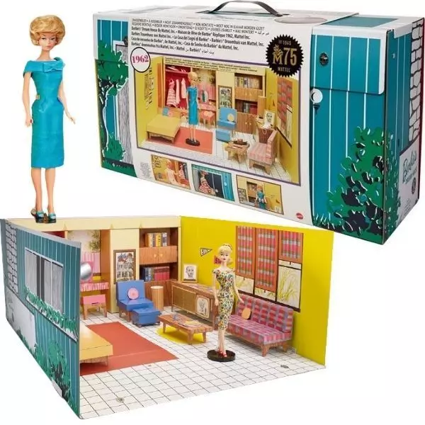 Mattel: 75. évfordulós Retro Barbie álomház és kiegészítők - CSOMAGOLÁSSÉRÜLT