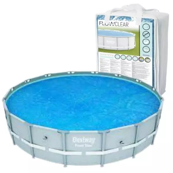 Bestway: Flowclear folie solară pentru încălzirea apei - pentru piscine de 457 cm