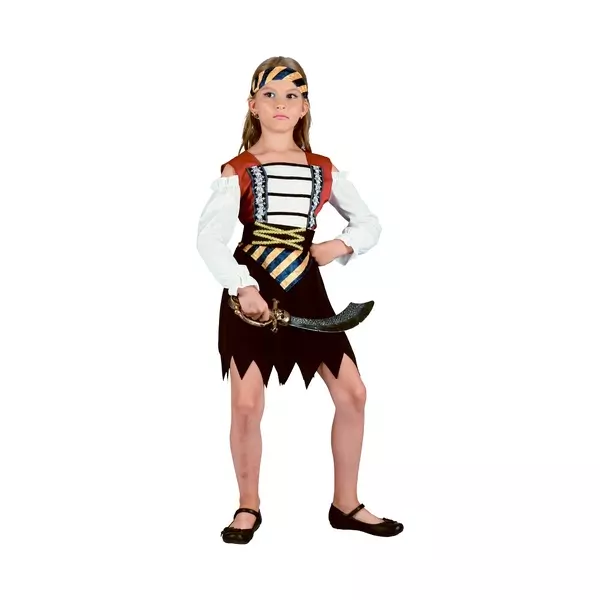 Costum Fată pirat - mărime L pentru copii de 6-8 ani